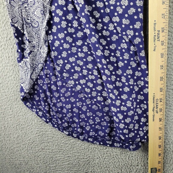 Japna Blue and White Patterned Wide-Leg Pants - Picture 4 of 12